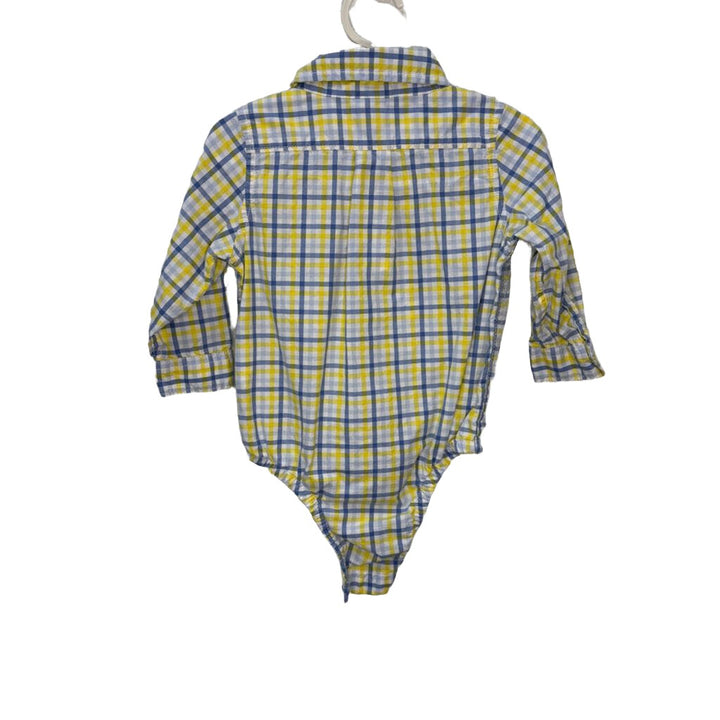 Button-down Collared Onesie - Plaid