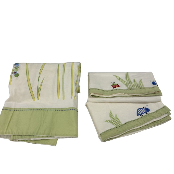 Shower Curtain w/ 2-PC Ruffle Valance - Dragonfly