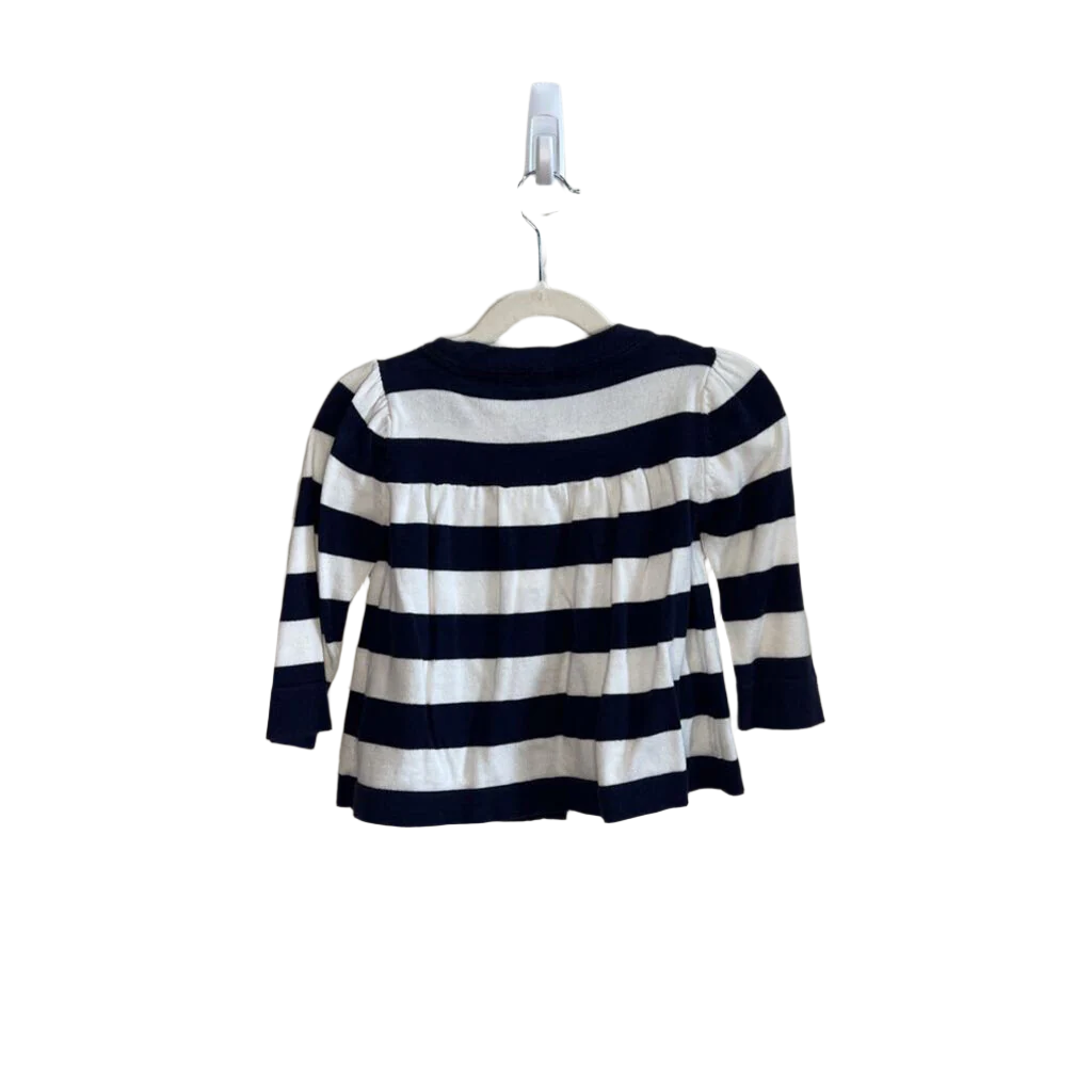 3/4 Sleeve Knit Sweater w/Stripes