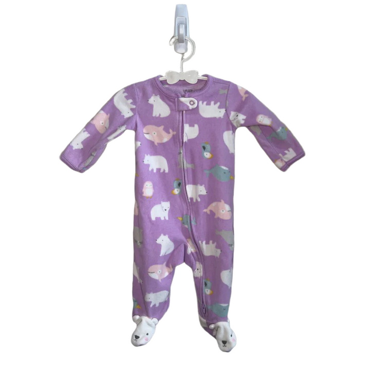 Footed Onesie PJ - Bears Whales