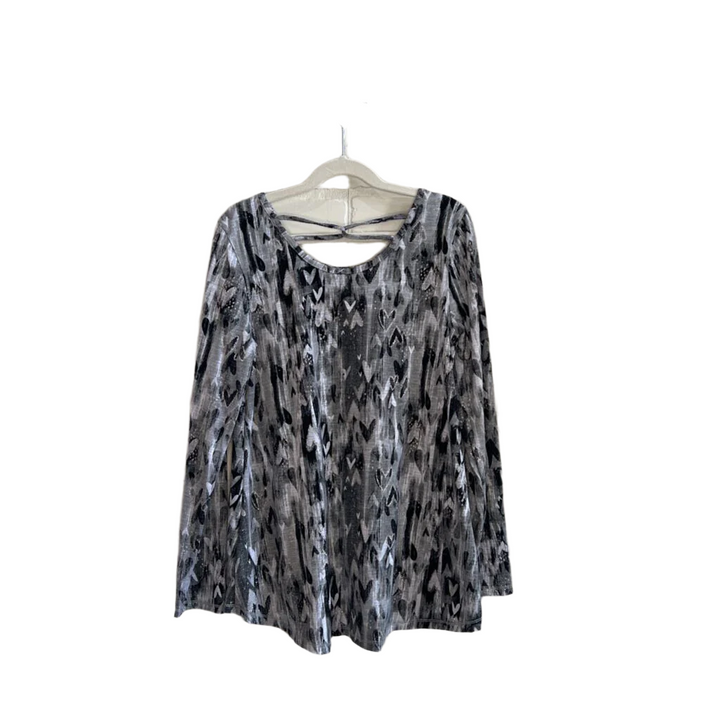 Knit Dress Top - Glitter Hearts