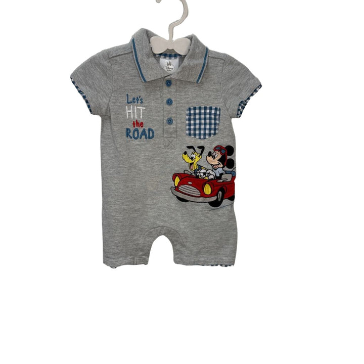 SS Collared Romper / Let's Hit The Road