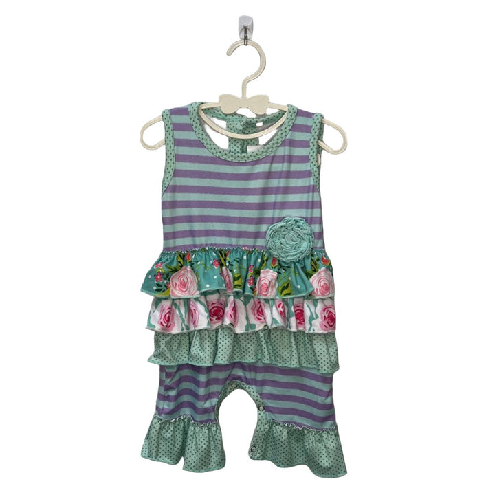 Knit Romper w/Ruffles
