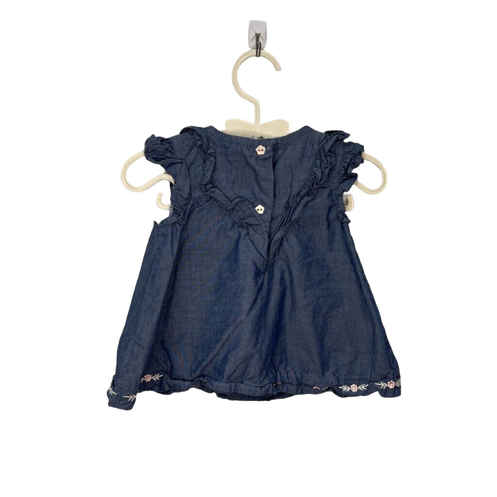 Sleeveless Jean Top / Flowers