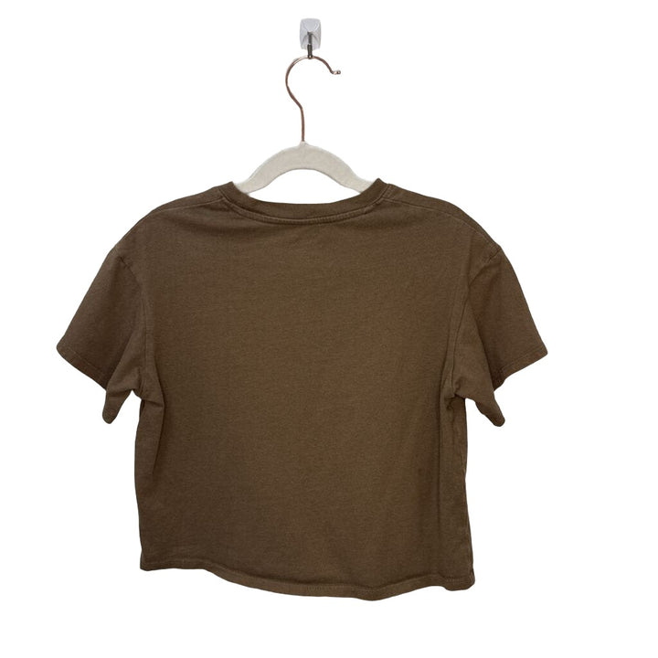 SS Crop Shirt / Peace Sign w Flowers