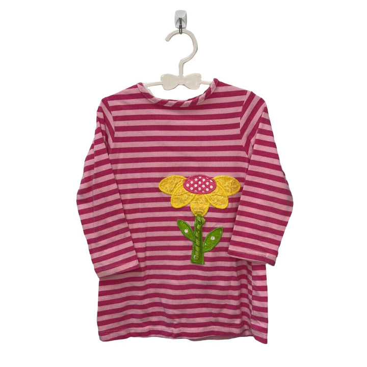 LS Striped Dress / Flower