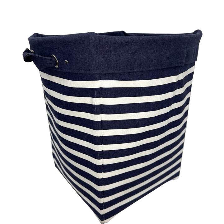 Large Striped Cloth Hamper