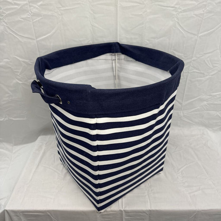 Large Striped Cloth Hamper