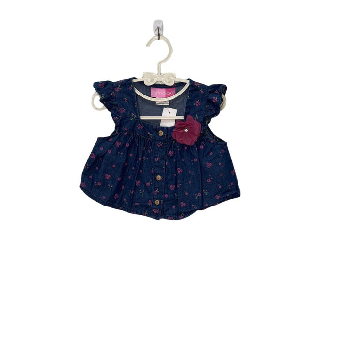 Cap Sleeve Top - Flowers