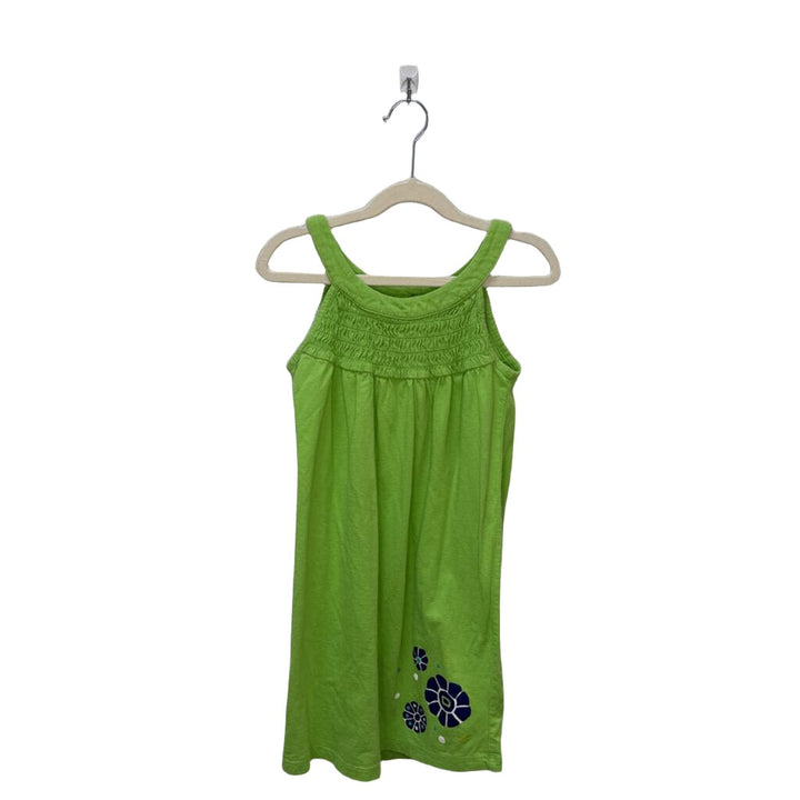 Sleeveless Cotton Dress / Blue Flowers