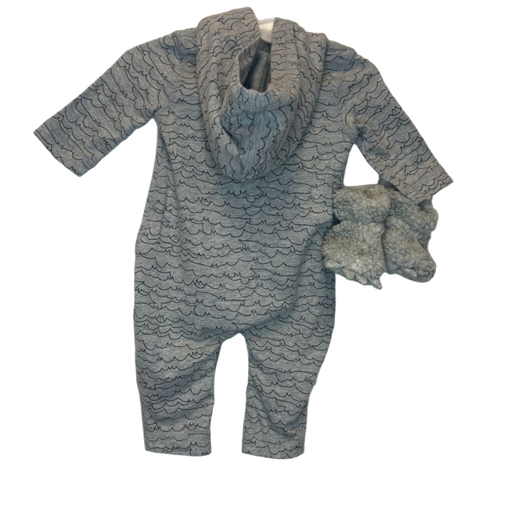 Halloween Bats Romper w/Booties