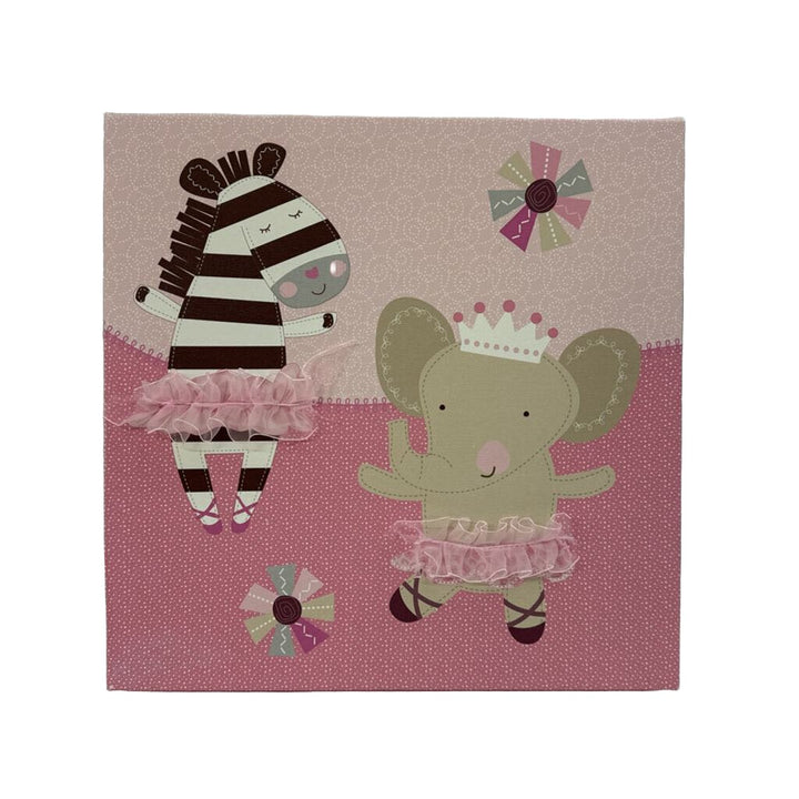 Elephant & Zebra Canvas Decor