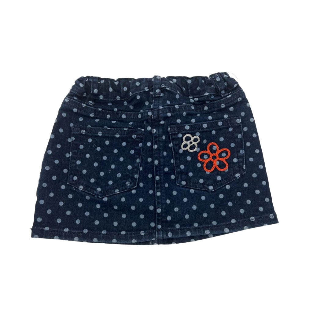 Denim Floral Skirt