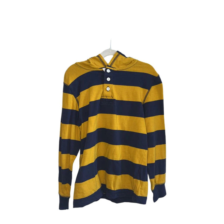 LS Striped Hoodie Shirt