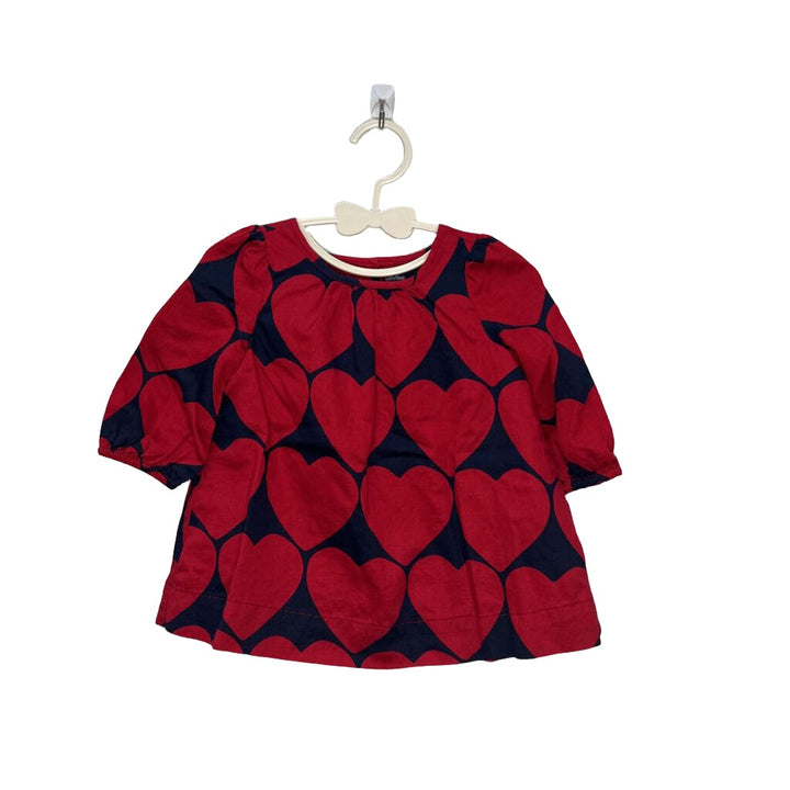 LS Dress + Diaper Cover / Hearts