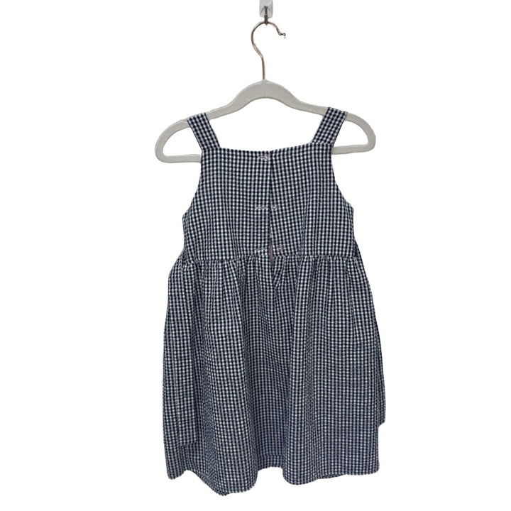 Sleeveless Cotton Dress / Flowers + Checkered