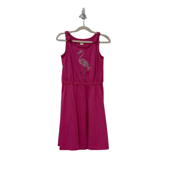 Sleeveless Cotton Dress / Flamingo