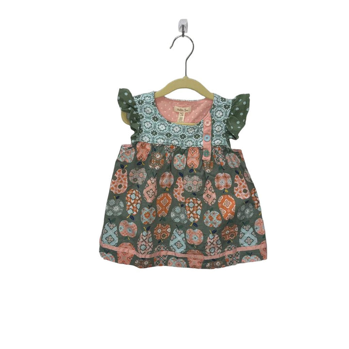 Sleeveless Cotton Dress / Pears + Apples