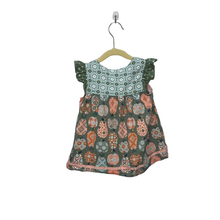 Sleeveless Cotton Dress / Pears + Apples