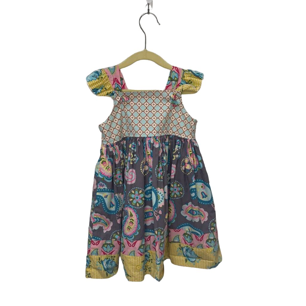 Sleeveless Cotton Dress / Flowers
