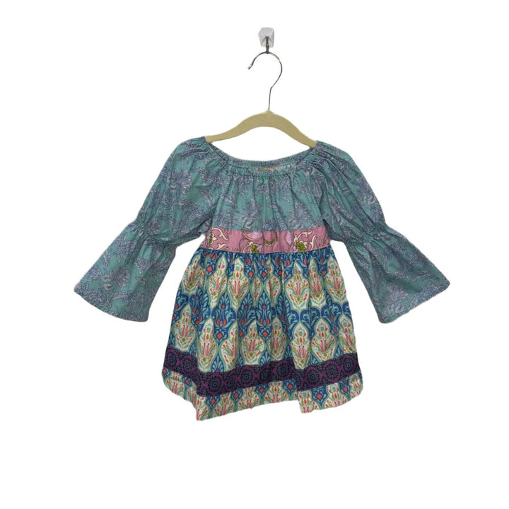 LS Tie Waist Floral Pattern Shirt