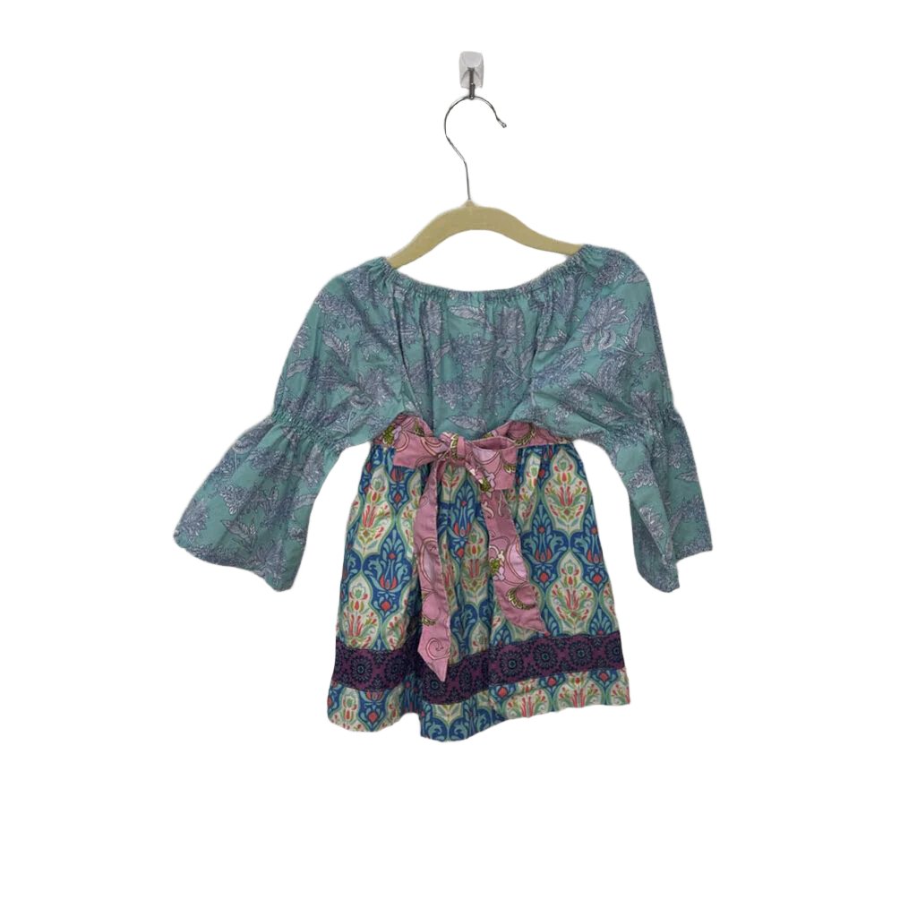 LS Tie Waist Floral Pattern Shirt