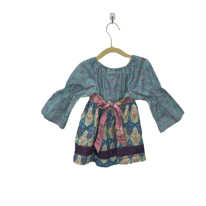 LS Tie Waist Floral Pattern Shirt