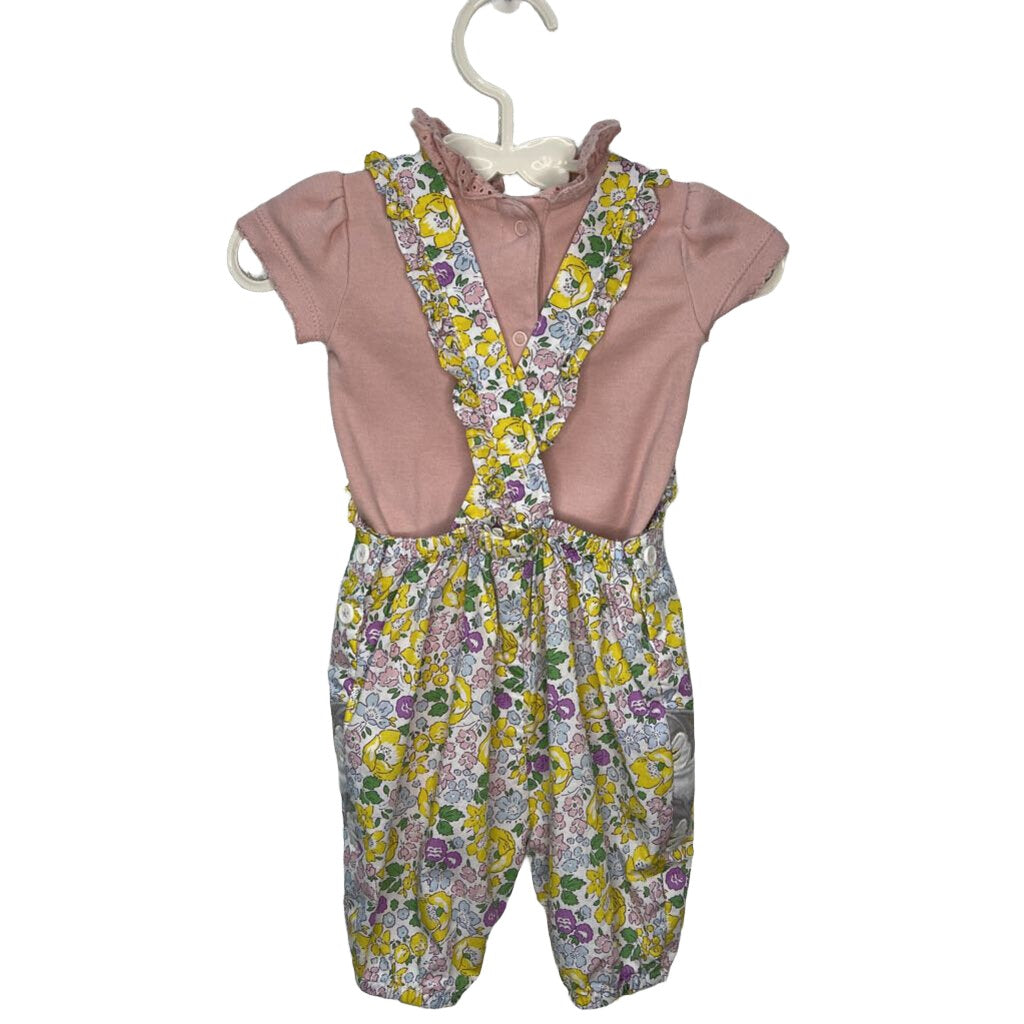 Floral Bunny Romper w/ Collared Onesie