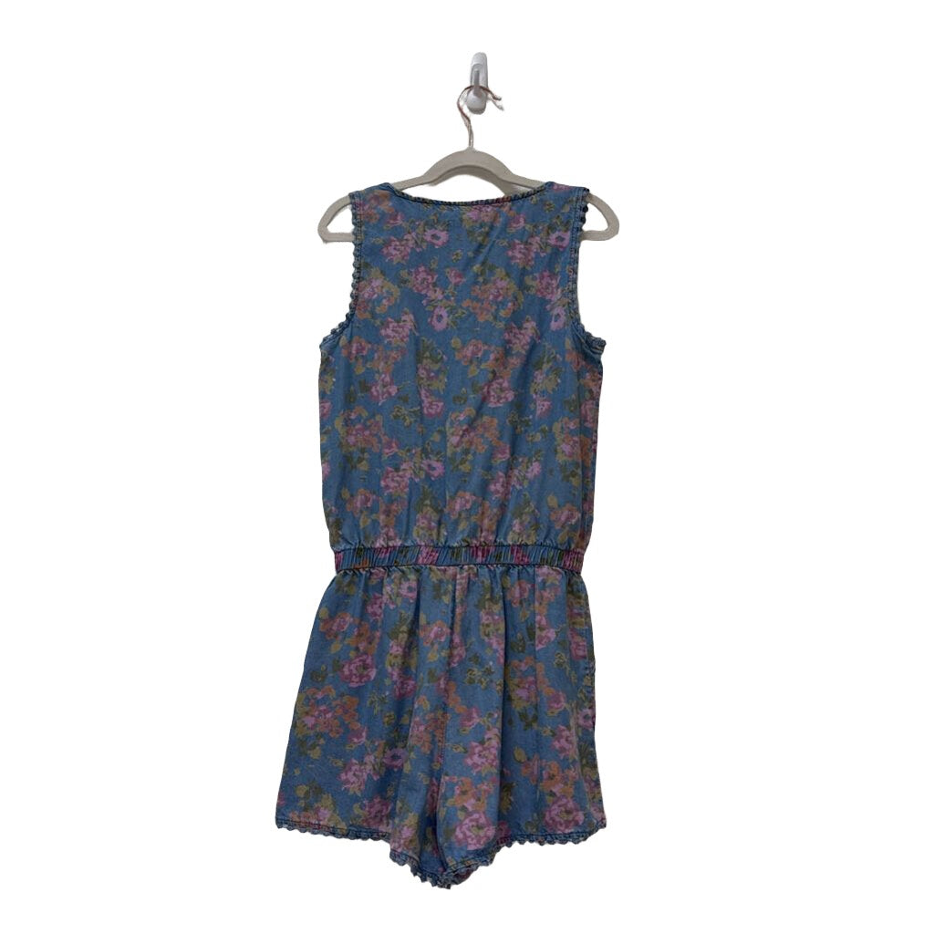 Sleeveless Cotton Romper / Flowers