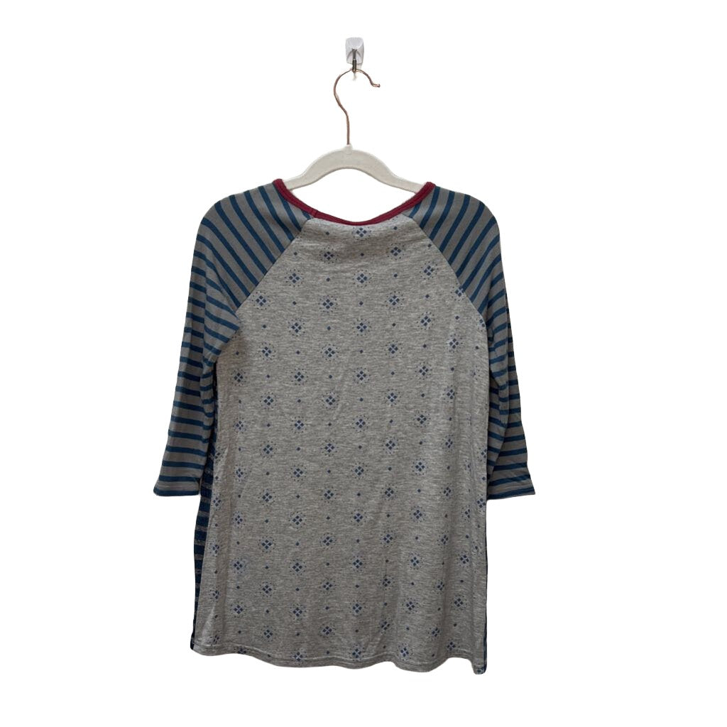 LS Striped Shirt / Heart + Flowers