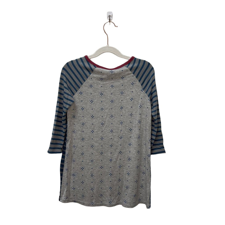 LS Striped Shirt / Heart + Flowers