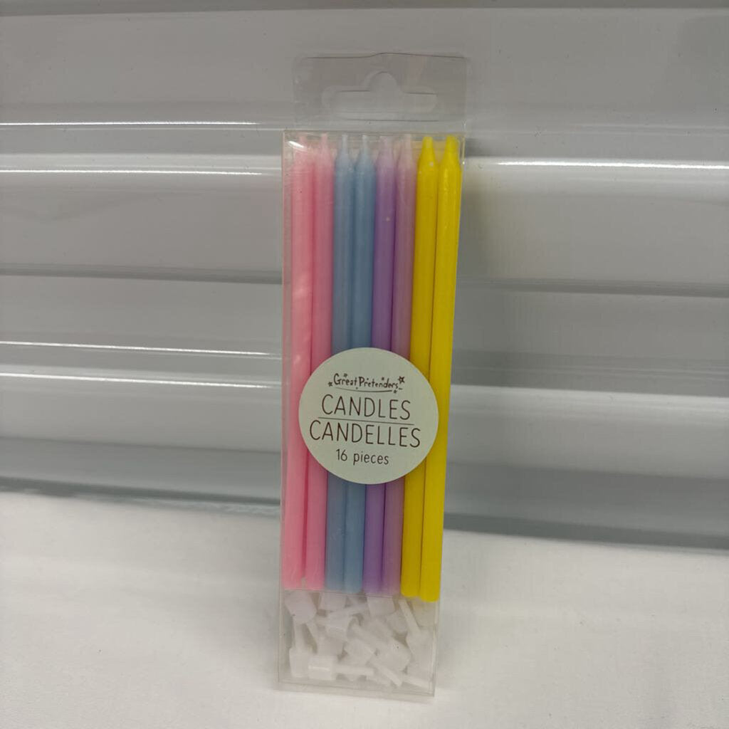 Birthday Candles with Tapers (16pc)
