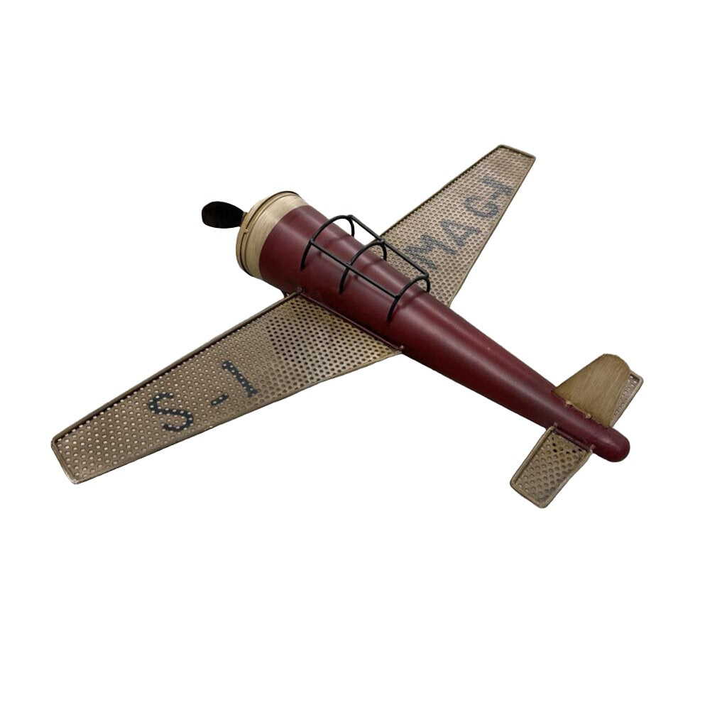 Metal Wing Wood Body Airplane Wall Art