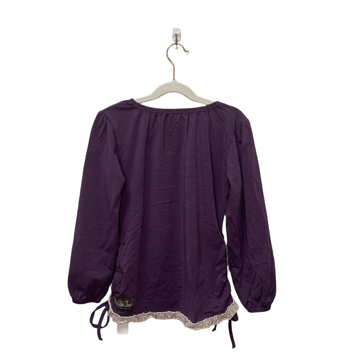 LS Side Scrunch Shirt / Plaid Belt