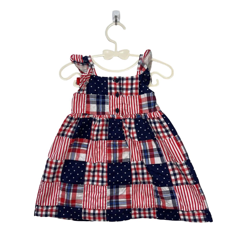 Sleeveless Patch Dress / USA Flag