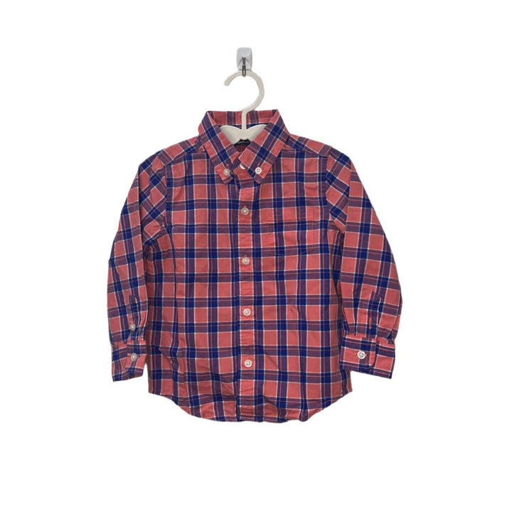 LS Collared Button Down / Plaid