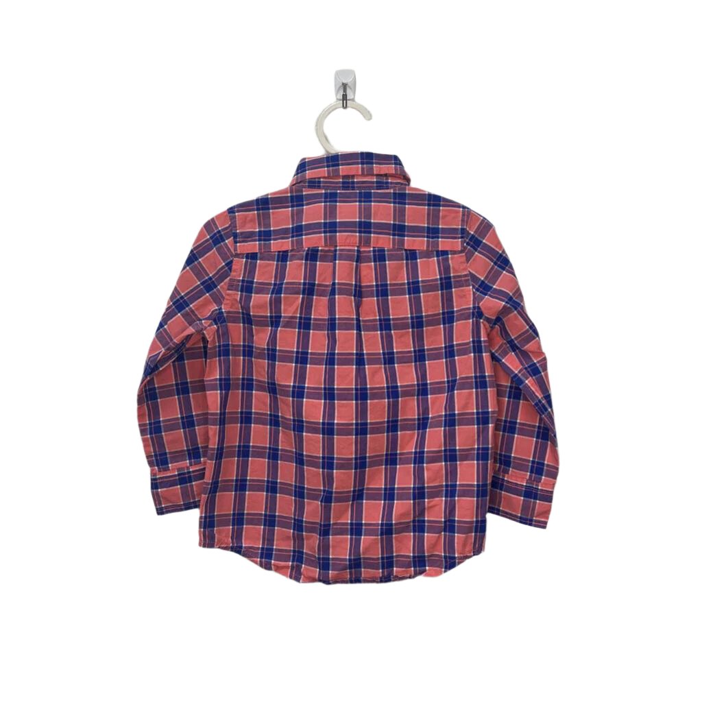 LS Collared Button Down / Plaid