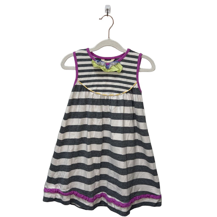 Sleeveless Cotton Dress / Striped