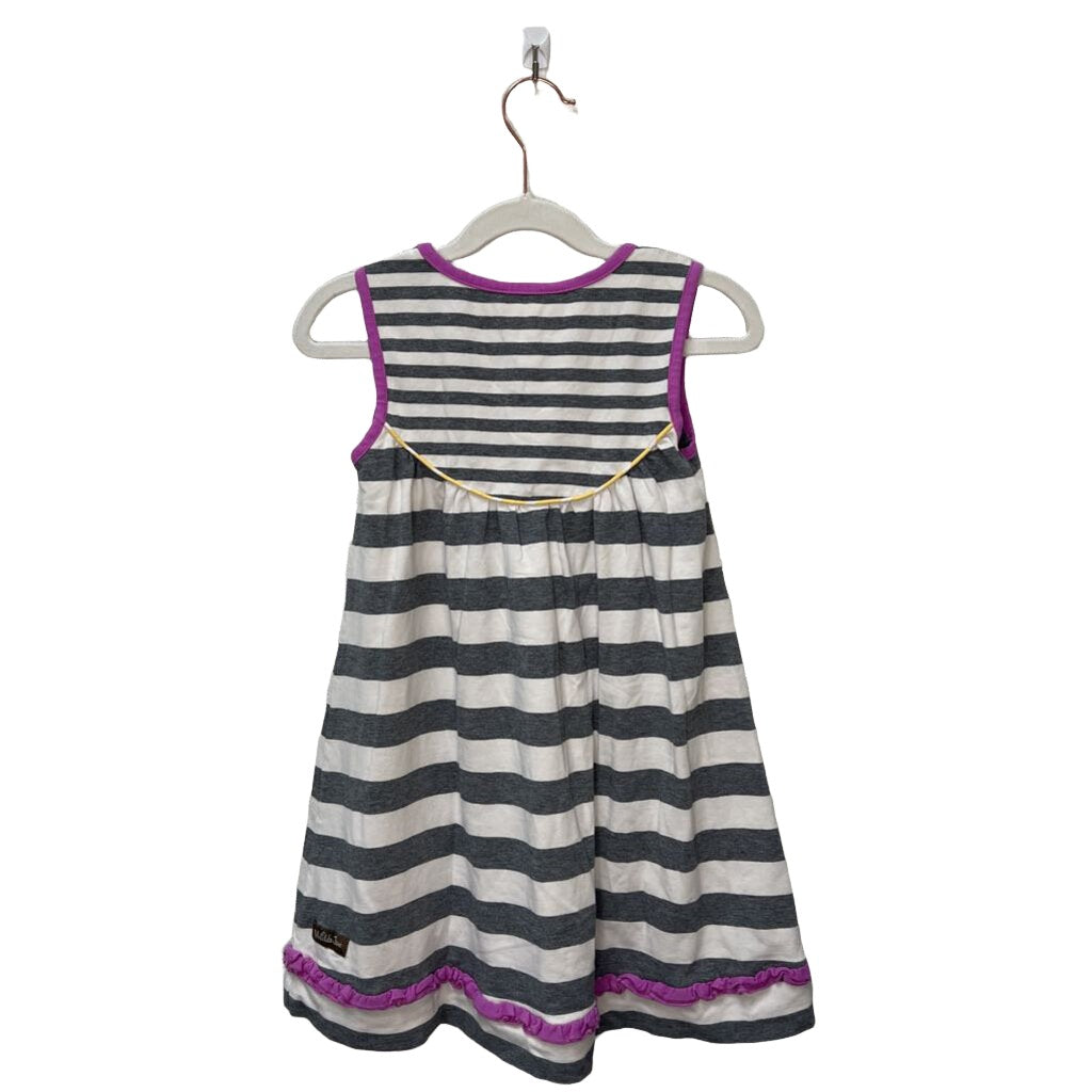 Sleeveless Cotton Dress / Striped