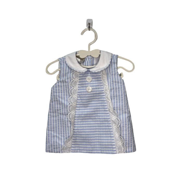 Collared Striped Dress w/Bloomer