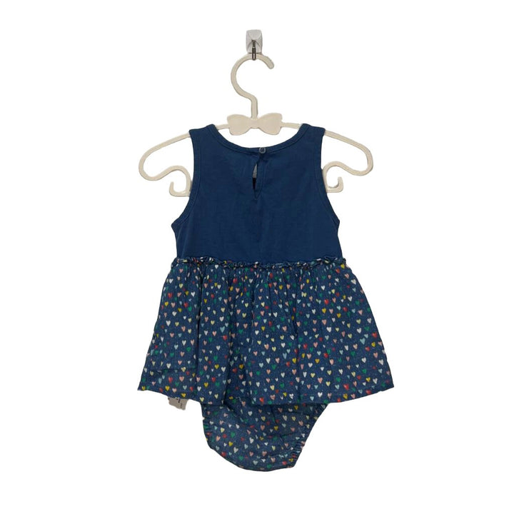 Sleeveless Cotton Dress / Hearts