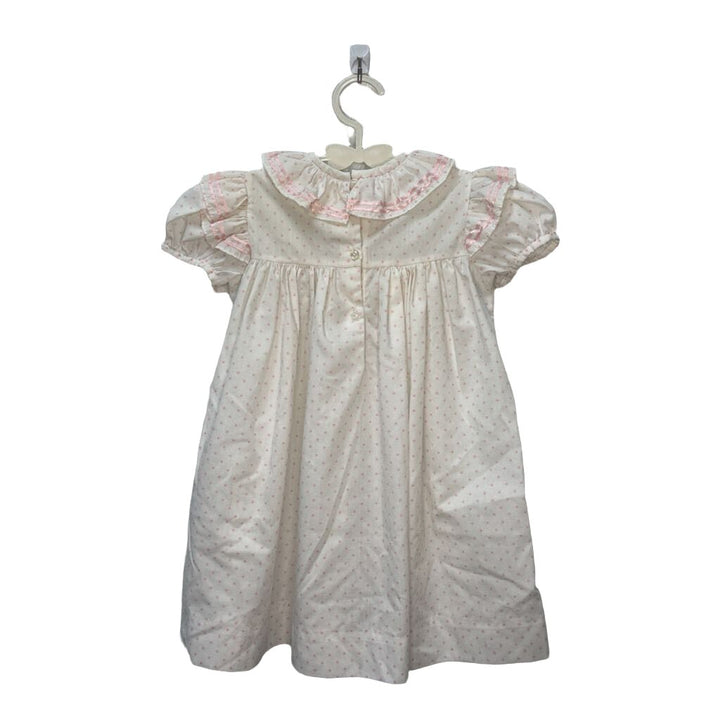 Ruffle Capped Sleeve Dress / Dots