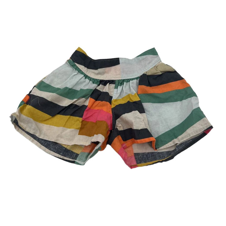 Elastic Waist Striped Shorts