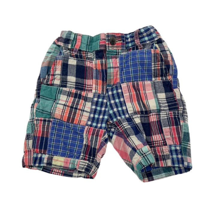 Adjustable Plaid Shorts