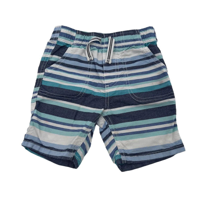 Elastic Waist Striped Shorts