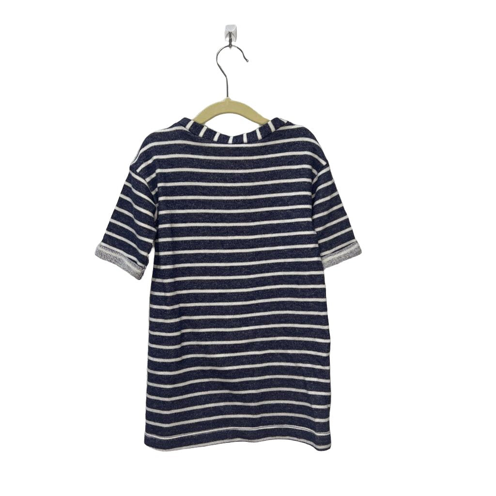 Mid-Sleeve Striped Dress