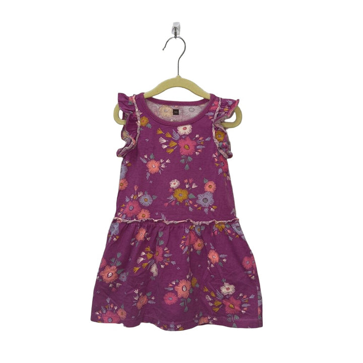 Flutter Sleeve Floral Dress