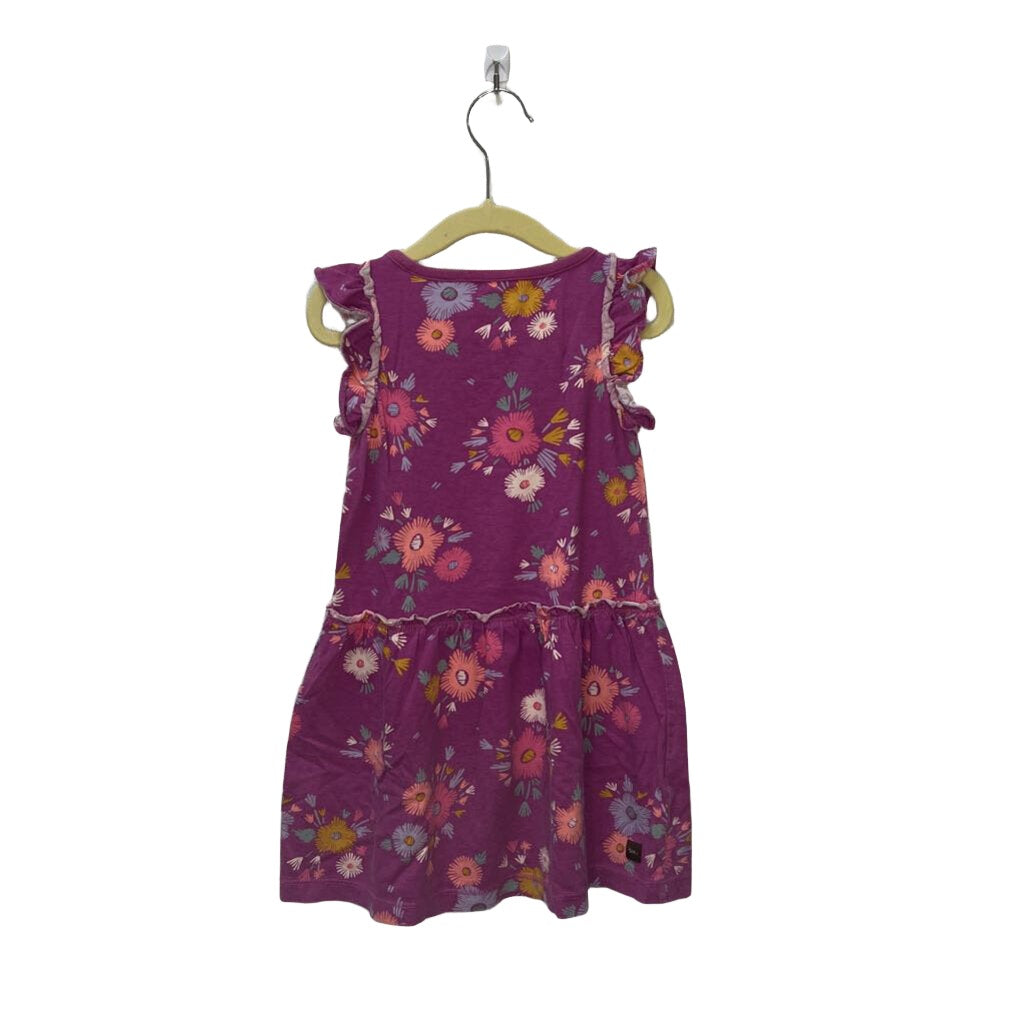 Flutter Sleeve Floral Dress