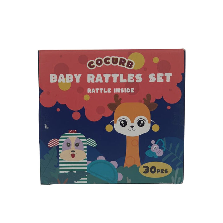 28pc Rattles, Teething Toys & Wrist Socks Set