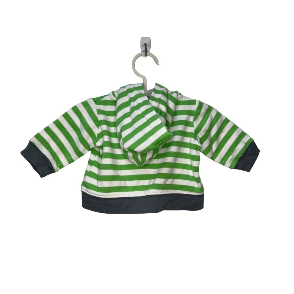 Zip Up Striped Hoodie / Frog